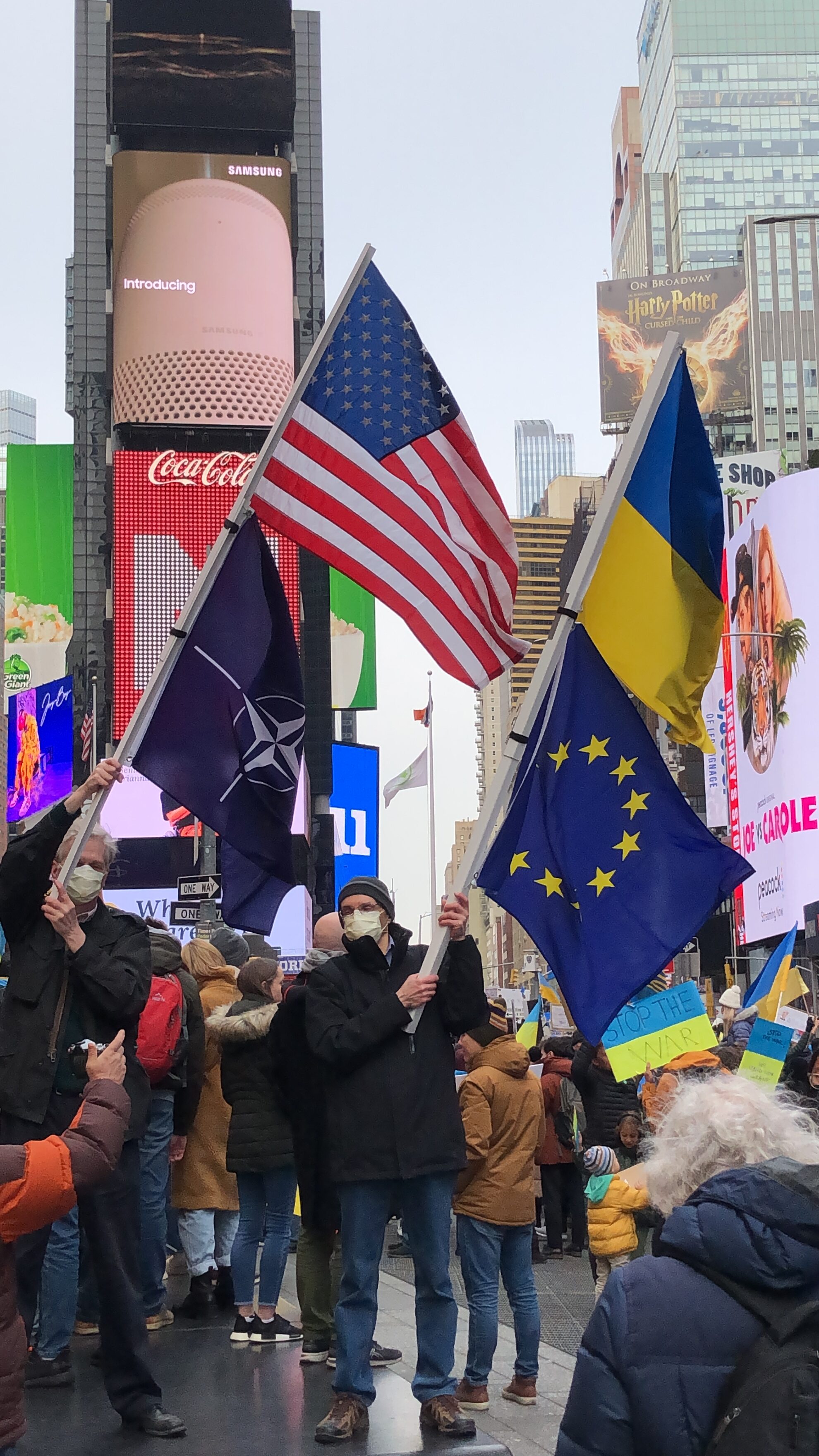 Rally in solidarity with Ukraine, Time Square, New York, March 5th, 2022